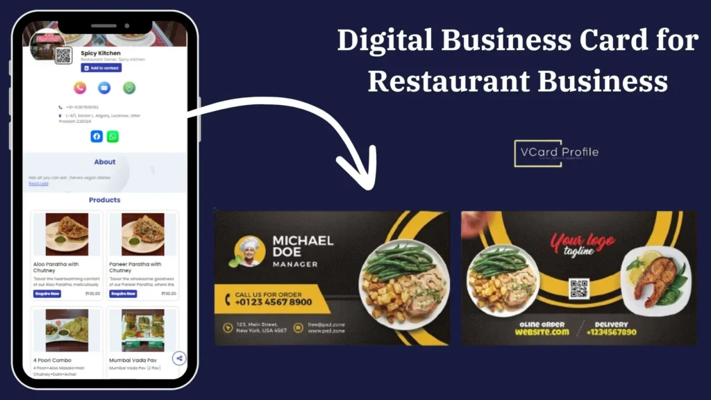 Digital Business Card for Restaurant